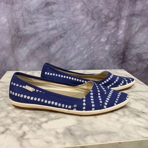 Sanuk Navy Blue Pointed Toe Flats 8.5